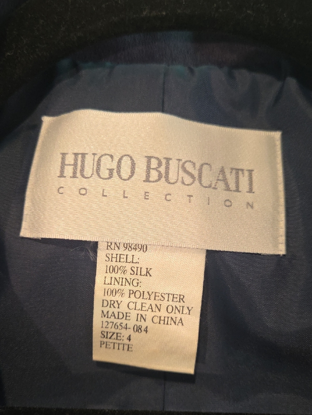 Vintage Hugo Buscati Silk Lined Suit Petite 4 - Picture 12 of 14